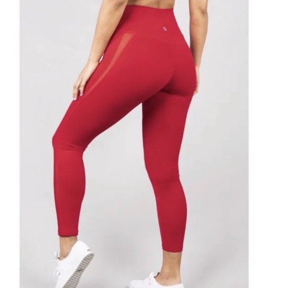 Buffbunny Collection Pants - Buffbunny Queen B Salsa Red Leggings S